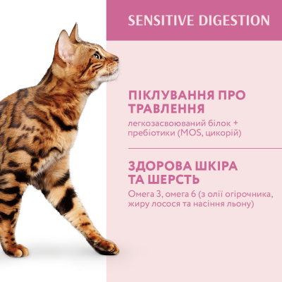 Сухий корм - Сухий корм Optimeal для дорослих котів з чутливим травленням з ягням