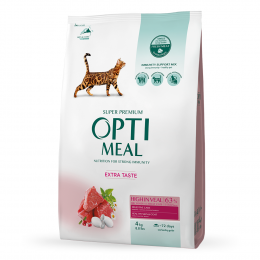Сухий корм - Сухий корм Optimeal для дорослих котів з високим вмістом телятини